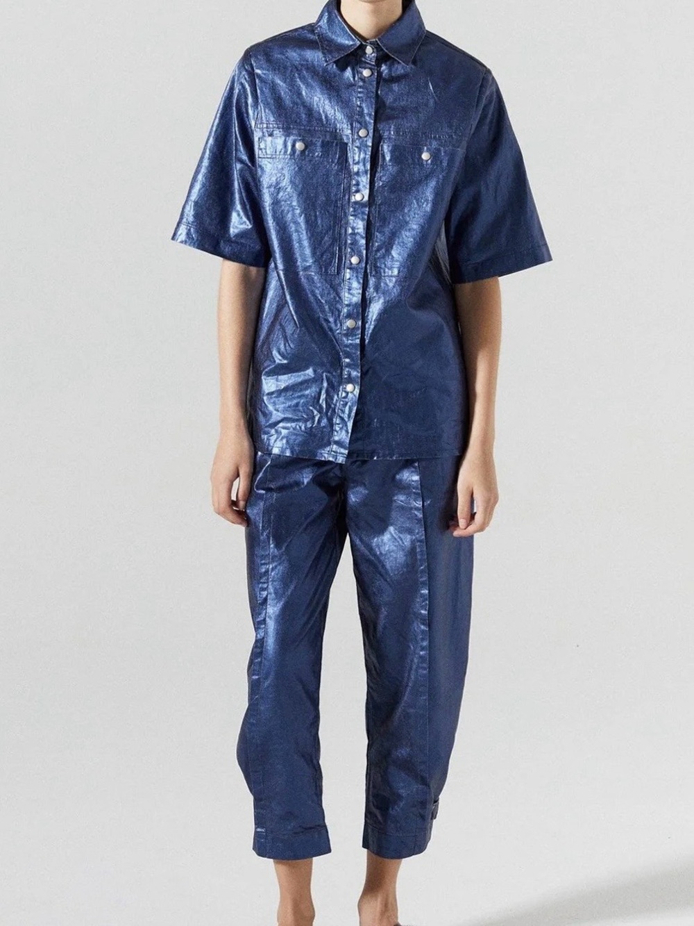 Lanhtropy Pants
Linen/metallic 
Blue